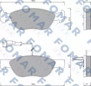 FOMAR FRICTION fo635081 -  Комплект тормозных колодок, дисковый тормоз